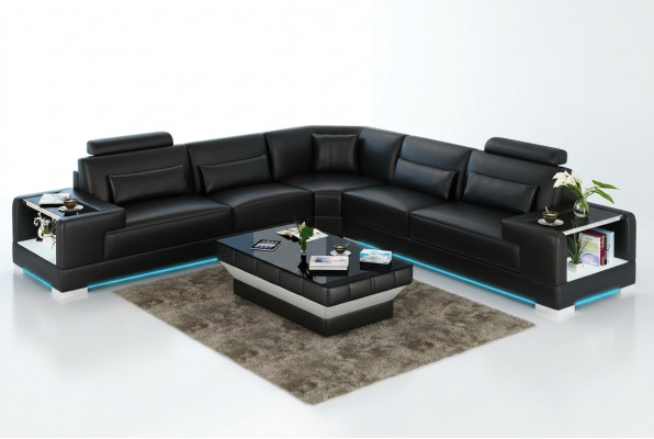 Liederkanapé Canapé Sofa Wunnlandschaft Eckkanapé Eck Modern Design Garnitur