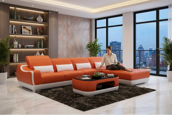 Liederdivan Sofa Couch Wunnlandschaft Eck Ecksofa Moderne Design Garnitur