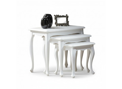 Dësch Iessdësch 3er Set Design Dësch Dëscher Klassesch Holz Iessdësch Neiwuer.