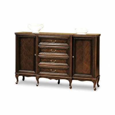 Klassesch Komoud Komouden Komoudeschaf Antiquitéit Büro Schaf Sideboard W-K4Sz