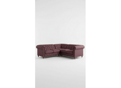 Chesterfield Eck-Canapé Couch Designer Polster Eck Textil Canapé Garnitur 1013-14