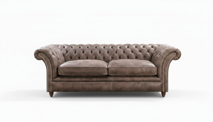 Chesterfield Sofa Canapé Polster Garnitur 3 Sëtzer Sëtzlieder Textil 161013-24