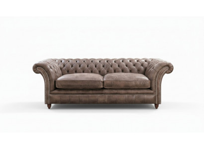 Chesterfield Sofa Canapé Polster Garnitur 3 Sëtzer Sëtzlieder Textil 161013-24