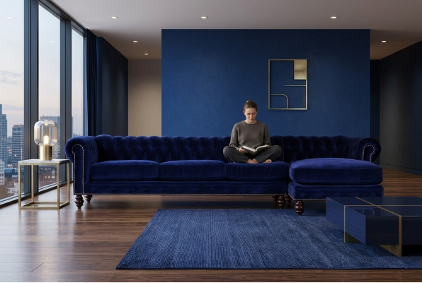 400cm Bix XXL Couch Polster Sëtz Garnitur Textil Lieder Sofa Chesterfield 2016060