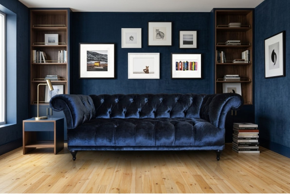 Chesterfield Canapé Polsteren Designer Canapéen Sofas Garnitur Textil Stoff Textil 10