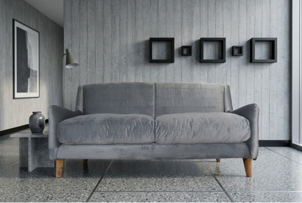Sofa Stoff Textil Sofa Canapé Bett Designer Garnitur Stoffcanapé Couchen No.33