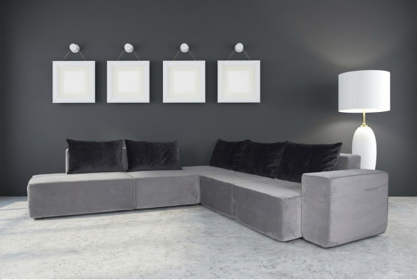 Designer Sofa Ecksofa Stoffsofa System Sofa Textil Samt Eckcanapé Canapé SL Sofa 2