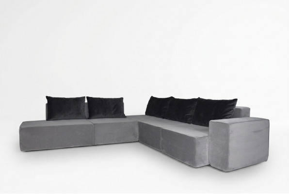 Designer Sofa Ecksofa Stoffsofa System Sofa Textil Samt Eckcanapé Canapé SL Sofa 2