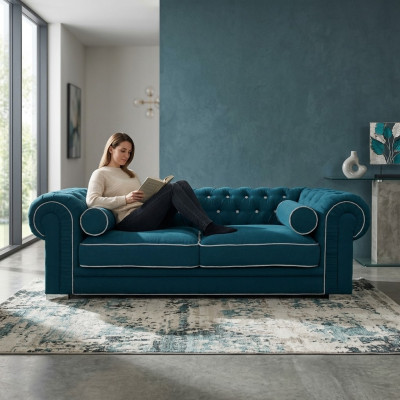 Chesterfield Sofa 3-Sëtz Polster Designer Couchen Sofas Garnitur SL Sofa