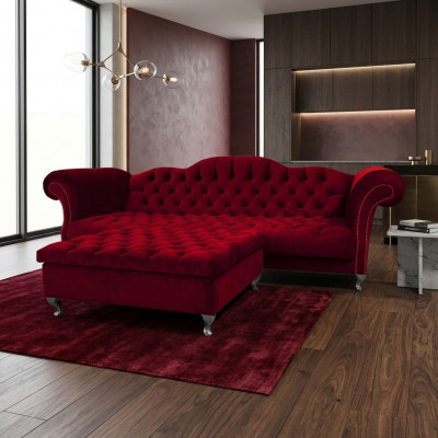Chesterfield Canapé Polster Designer Couchen Sofa Garnitur Canapé SLIII Sofa №46