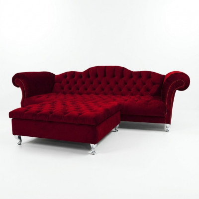 Chesterfield Canapé Polster Designer Couchen Sofa Garnitur Canapé SLIII Sofa №46
