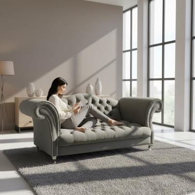 Chesterfield Sofa Polster Designer Couchen Sofas Garnitur Couch SLIII Sofa №80