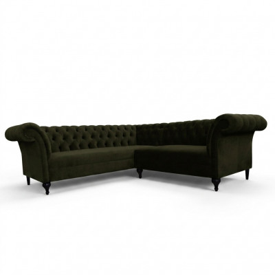 Chesterfield Ecksofa Eckcouch Designer Sofa Couch Samett Ledersofa SLIII Sofa
