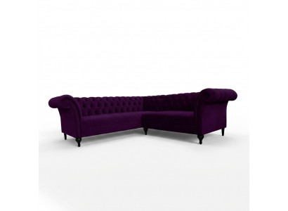 Chesterfield Ecksofa Eckcouch Designer Sofa Couch Samt Liederdivan