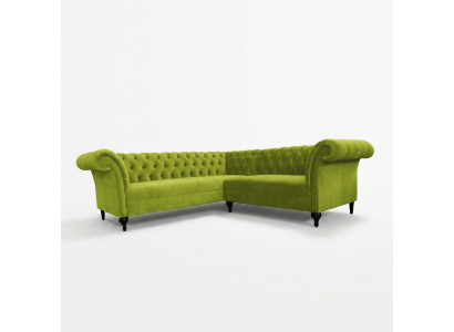 Chesterfield Eckcanapé Eckcouch Designer Canapé Canapé aus Samt Ledercanapé SLIII Canapé №96