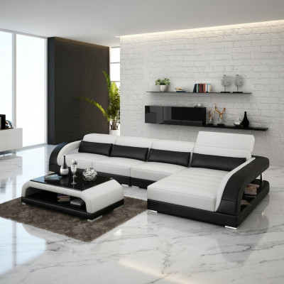 Liederkanapé Canapé Sofa Wunnlanschaft Eck Modern Eckszeppelin Design Garnitur
