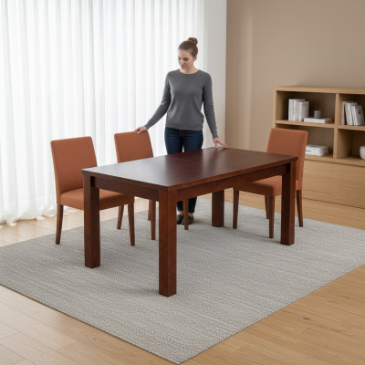 Iessdësch Klassesch Holzdësch luxuriéis XXL 80x140 cm Schiebdësch 80x180 cm