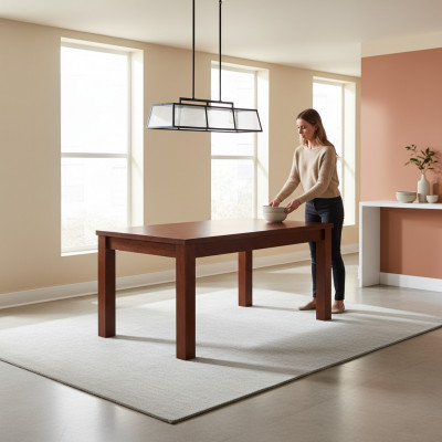 Dësch Iessdësch Holzdësch XXL Konferenzdësch 90X140 ausziehbar 140X210cm