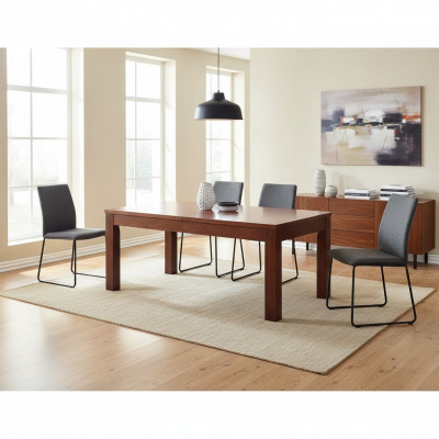 Dësch Iessdësch Holzdësch XXL Konferenzdësch 90x150cm Auszéi- 150x390cm