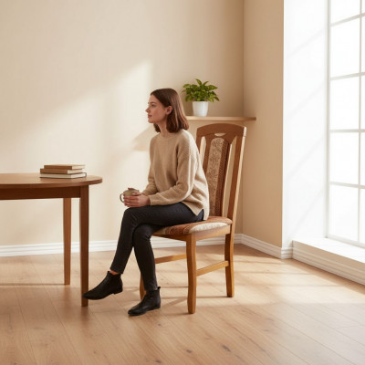 Massivholzbriet Holz Designer Briet Iesszëmmerbriet Klassesch Beige Dekorativ