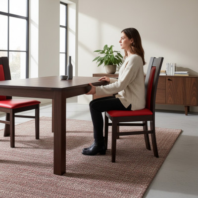 Massivholz Stull Holz Designer Rout Stull Iesszëmmerstull Klassesch Dekorativ