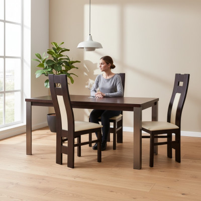 Massivholz wäisse Stull Holz Designer Stull Iesszëmmerstull modern dekorativ
