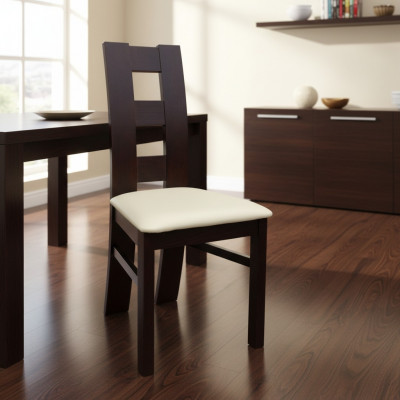 MASSIVHOLZ Wäiss SCHWÄRZ HOLZ DESIGNER STUEL IESSZEMMERSTUEL MODERN DEKORATIV