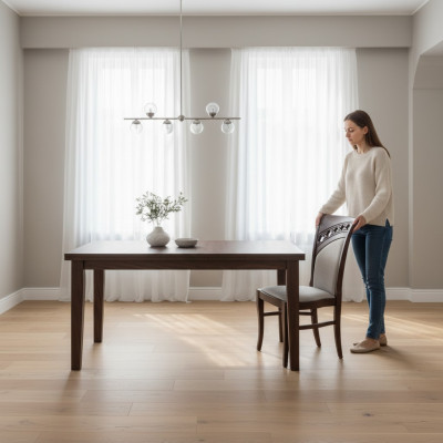 Massivholz Holz Stoff Stull Modern Designer Iesszëmmerstull Kichen Dekorativ