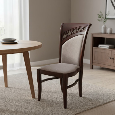 Massivholz Holz Stoff Stull Modern Designer Iesszëmmerstull Kichen Dekorativ