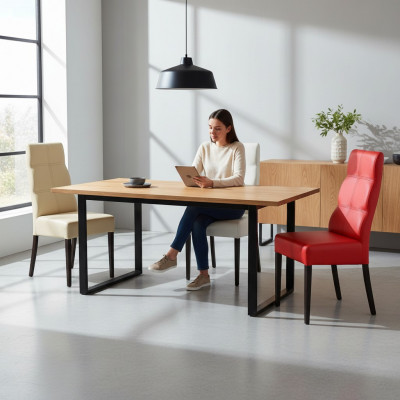Massivholz Holz Stull Modern Lieder Designer Iesszëmmerstull Kichen Dekorativ