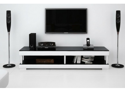 RTV TV Säitbord Léier Glas Dësch Televisioun Schaf Dësch Lowboard Mo.C