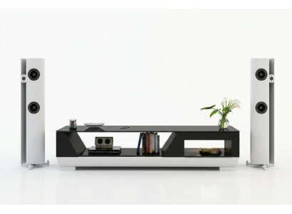 RTV TV Sideboard Lieder Glas Dësch Fernseh Schaf Dësch Lowboard Mo.I