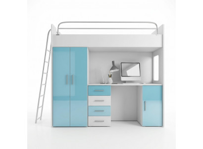 DUEBELBETT STOKBETT ÉTAGENBETT + SCHREIFDÉCK Schaf Schlofkummer Kannerzëmmer