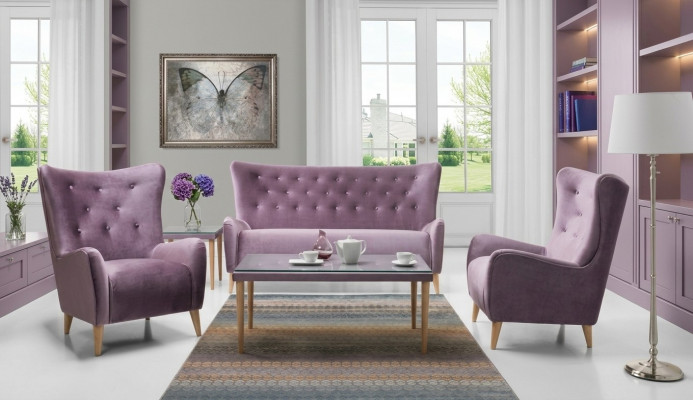Canapé-Set 2,50+1+1+Coffeesdësch Sofa Chesterfield Komplettes Set Garnitur Canapé