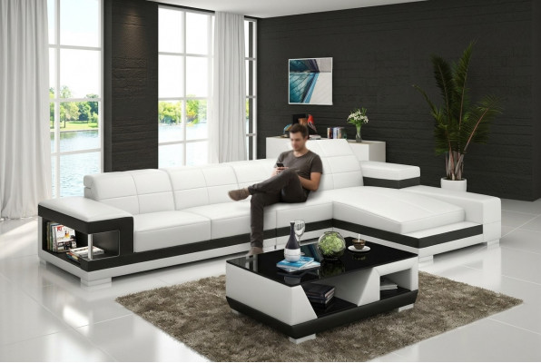 Sofa Liederkanapé Gaassch Couch Wunnlandschaft Eck Modern Ecksofa Design Garnitur