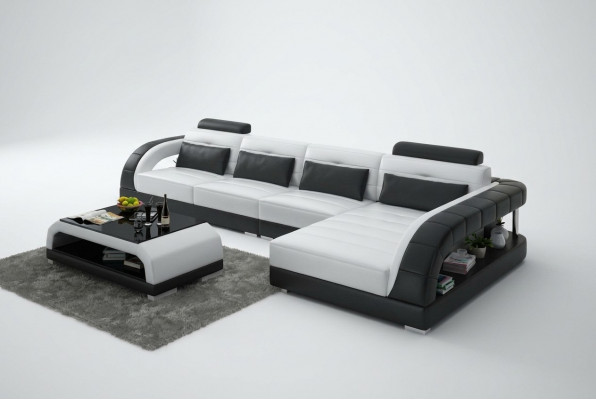 Ledersofa Couch Wunnlandschaft Eck Modern Ecksofa Design Sofa Garnitur