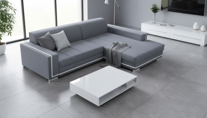 Canapé Schlofcouch Designer Canapé mat Bettfunktioun + Bettkëscht Eckcanapé Couch NEI