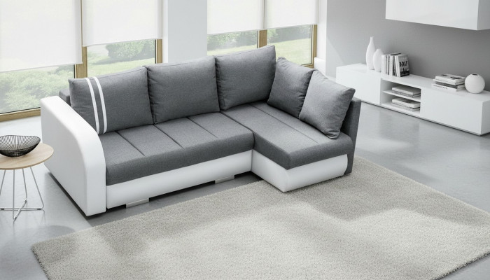 Canapé Schlofssofa Designer Canapé mat Schloffunktion + Betterkäsch Eckcanapé Couch NEI
