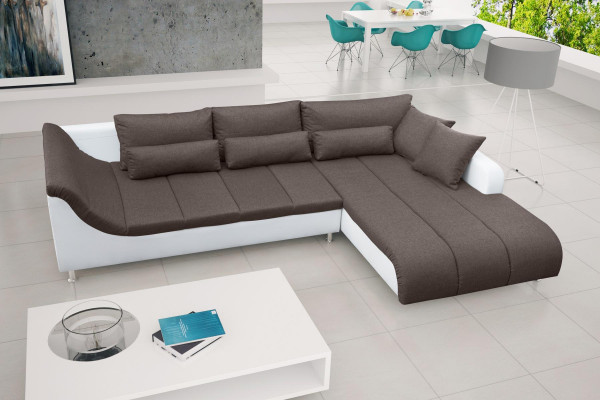 Designer Canapé Garnitur Eckcanapé Canapé Polster Eck Canapéen Textil Wunnwelt