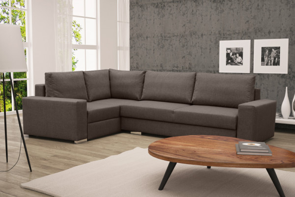Canapé Schlofzofa Designer Canapé mat Schloffunktion Bettkëscht Eckcanapé Couch / NEI