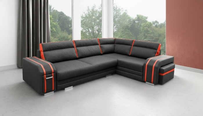 Canapé Schlofcanapé Designer Canapé mat Bettfunktion - Bettkëscht Eckcanapé Couch Canapéen