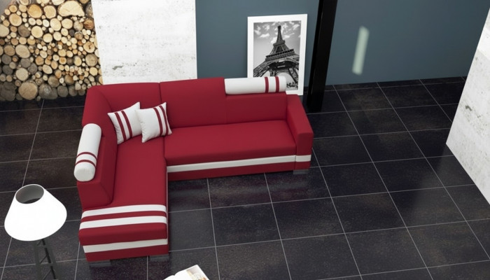 Canapé Schlofcanapé Designer Canapé mat Bettfunktioun + Bettkummer Eckcanapé Couch NEI