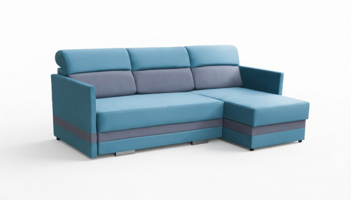 Sofa Schlafsofa Designer Sofa mat Bettfunktioun + Bettkësch Ecksofa Couch NEI