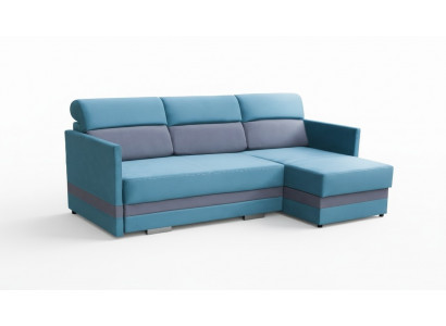 Sofa Schlafsofa Designer Sofa mat Bettfunktioun + Bettkësch Ecksofa Couch NEI
