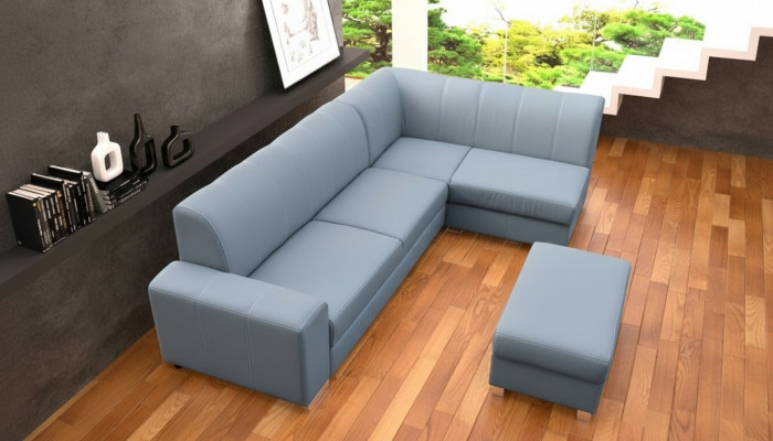 Sofa Schlofssofa Designersofa mat Schlofffunktion + Bettkëscht Ecksofa Canapé NEI