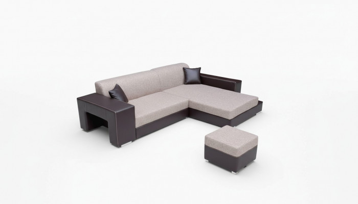 Canapé, Schlofcouch, Designer Canapé mat Schloffonktioun + Bettkësch Eckcanapé, Couche, NEI