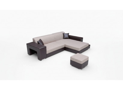 Canapé, Schlofcouch, Designer Canapé mat Schloffonktioun + Bettkësch Eckcanapé, Couche, NEI