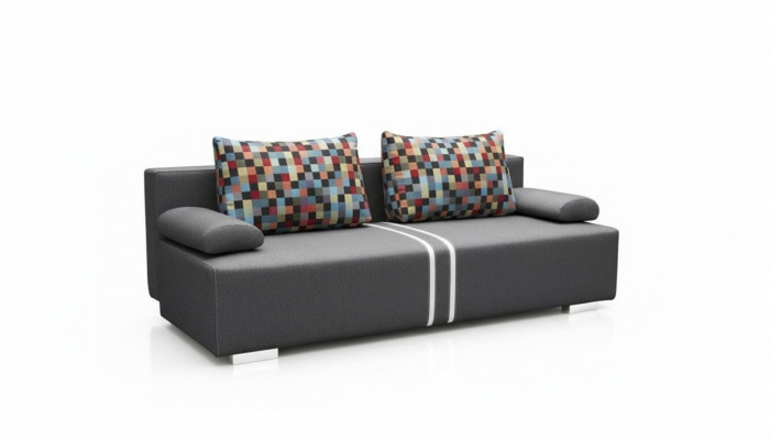 Schlofschofä 3-Sëtzer mat Schloffunktion, Bettekëscht a Klappcouch - Designer Schofä