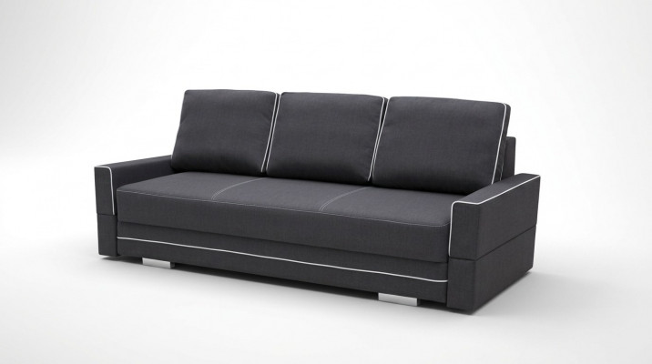 Schlofzofa Klappcouch 3-Sëtz Schloffunzioun + Bettkëschte Couch Sofa Klappsofa