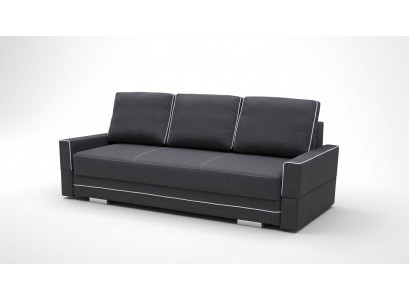 Schlofzofa Klappcouch 3-Sëtz Schloffunzioun + Bettkëschte Couch Sofa Klappsofa